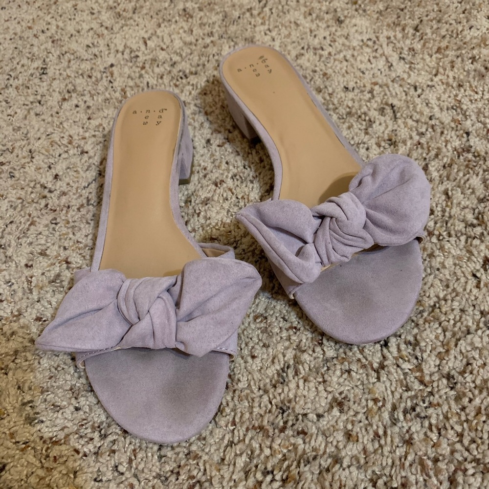 Lavender bow sandals👸🏻